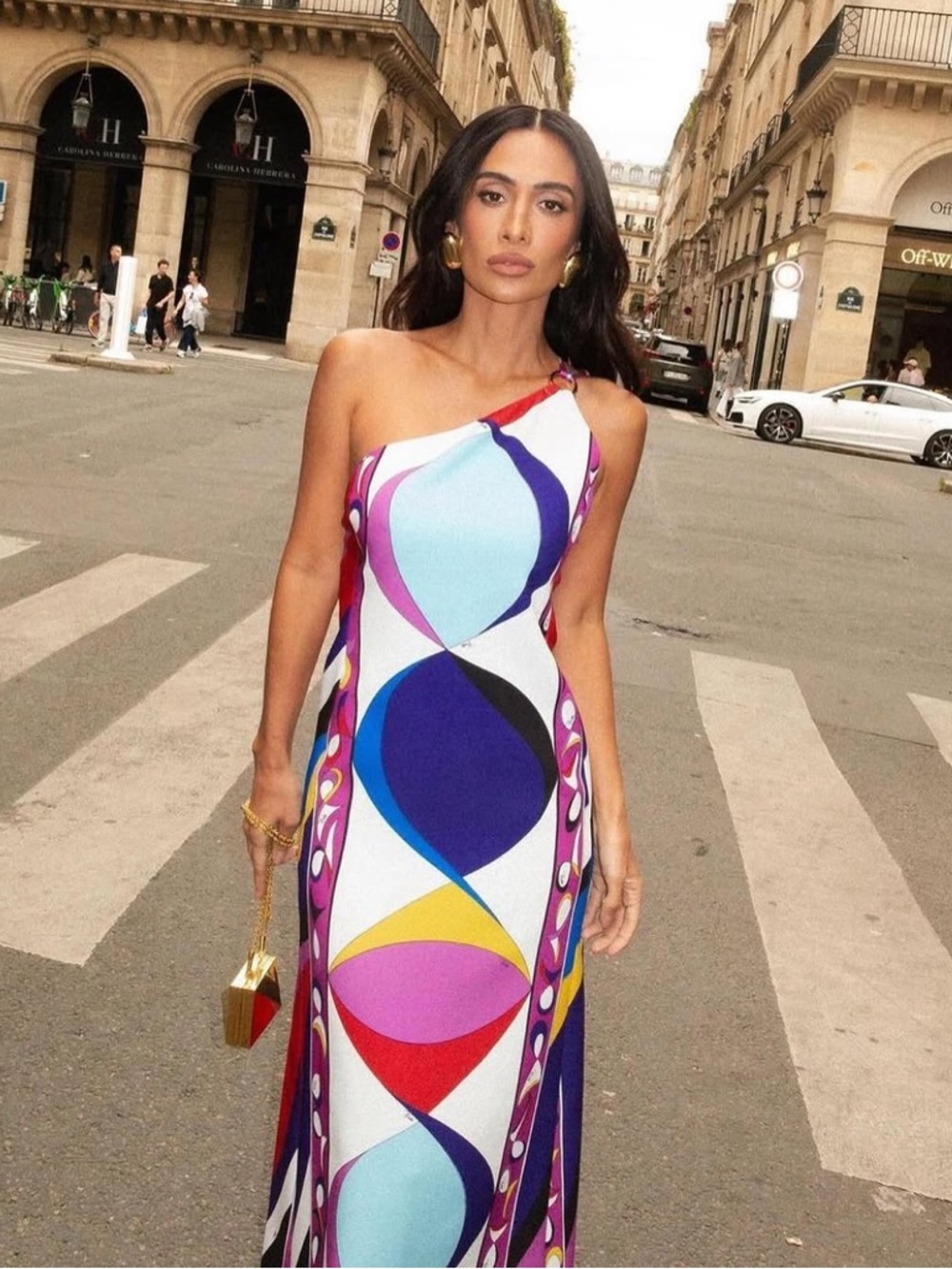 Emilio Pucci - Pesci print One-Shoulder Gown - size 46 NWT - Picture 2 of 5